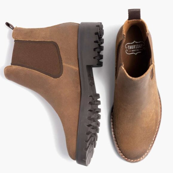 Thursday Boots Co. Womens Brown Suede Everyday Chelsea Ankle Boots Size 7 - Picture 13 of 15